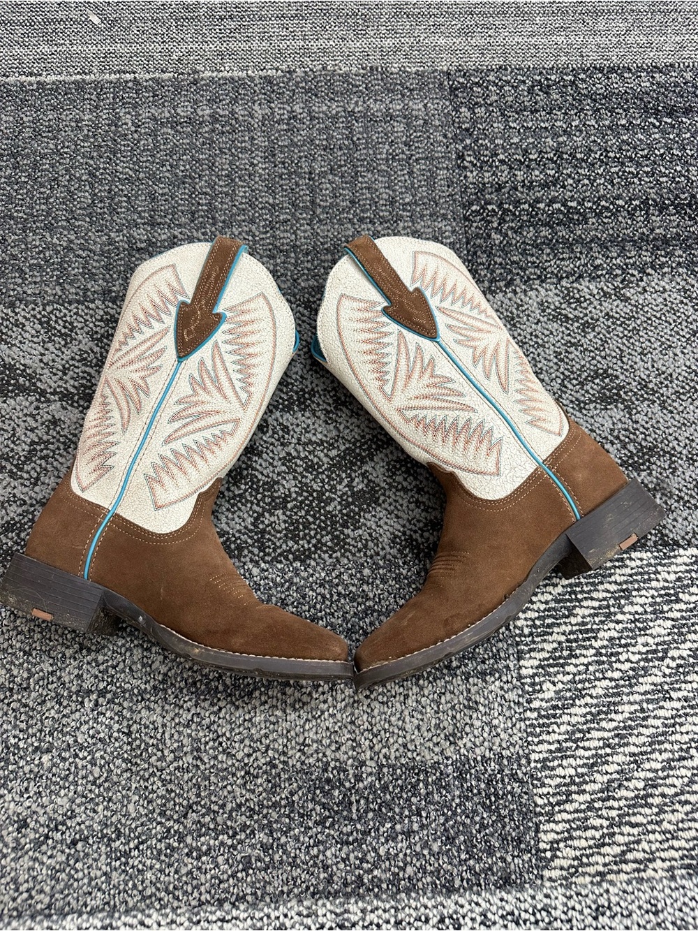 Ariat Round Up Ruidoso Square Toe Boots Size-7 - Picture 2 of 8